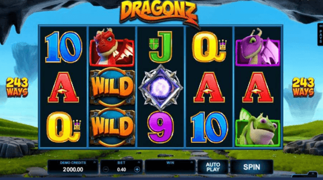 Dragonz start screen