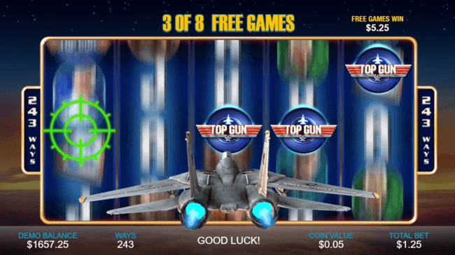 Top Gun free spins