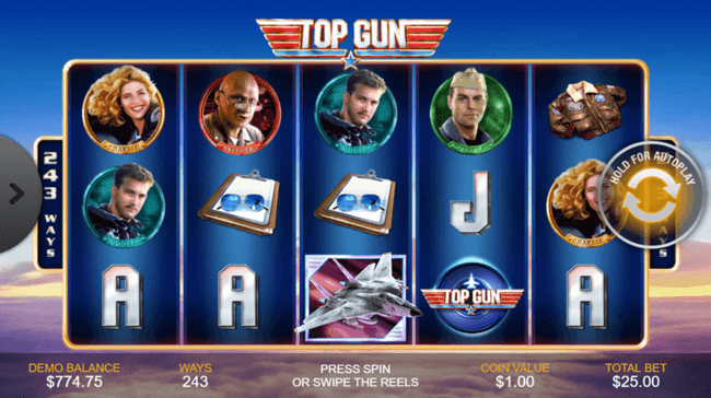 Top Gun start screen