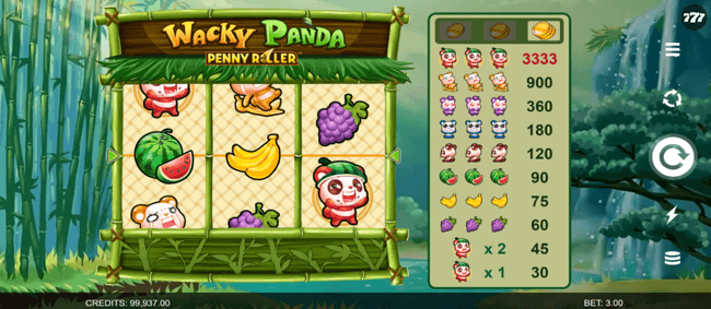 Wacky Panda start screen