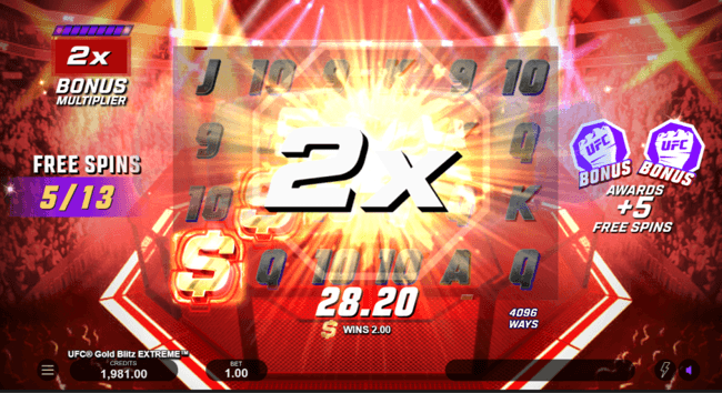 UFC Gold Blitz Extreme free spins