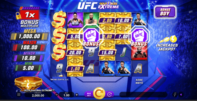 UFC Gold Blitz Extreme start screen