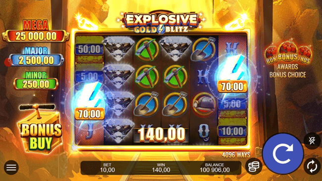 Explosive gold blitz collect