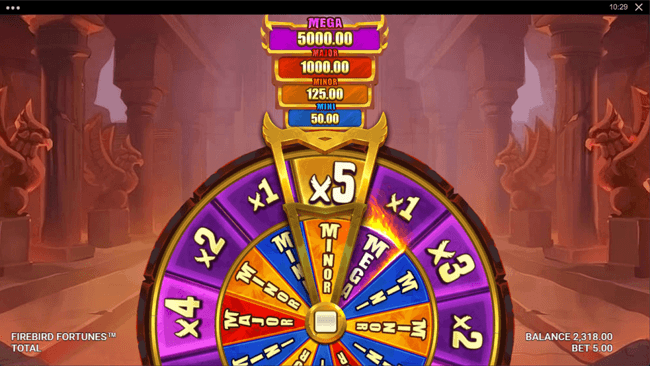 Firebird fortunes jackpot wheel