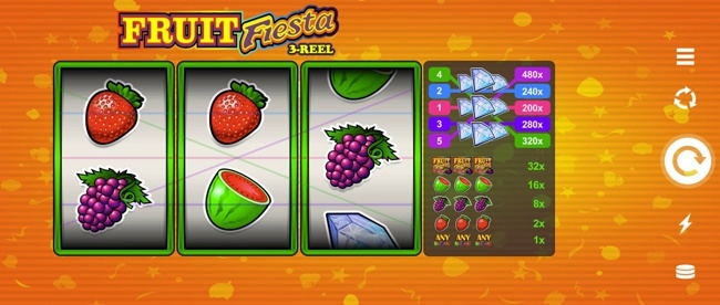 Fruit fiesta 3 reel start