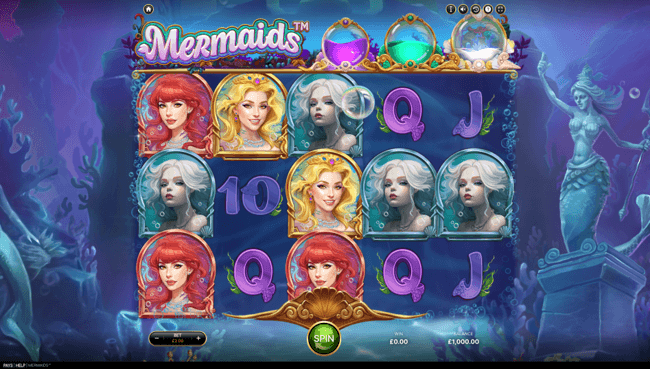 Mermaids start screen