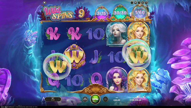 Mermaids wild spins