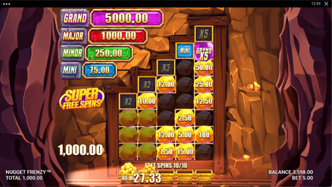 Nugget frenzy super free spins