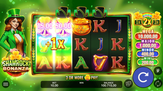 Shamrock bonanza multiplier