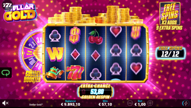 Stellar gold free spins